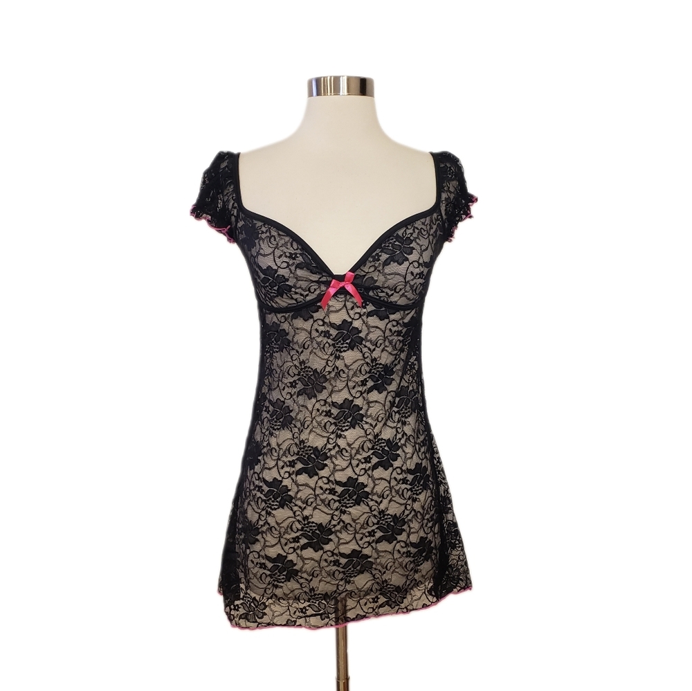 Coquette Sexy Black Lace Timeless Charm Dress Lingerie